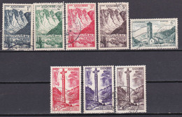 Andorre Français Principauté Paysages N°138-139-140-141-142-146-148-149 Oblitéré - Used Stamps