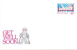 GET WELL SOON   NEW ZELAND COVER STATIONERY  (SETT200507) - Interi Postali