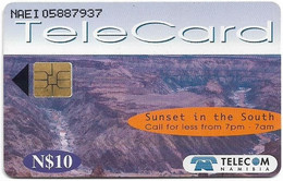 Namibia - Telecom Namibia - Sunset - Sunset In The South 1, Solaic, 10$, Used - Namibia