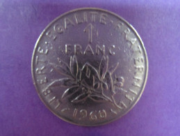 2 Pièces De 1 Franc 1960 Type SEMEUSE NICKEL 6 Gr - - Collections