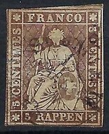 SUISSE 1859: Le ZNr. 22G , Superbe Obl. CAD St Jmier Du 18.III.59 - Gebraucht