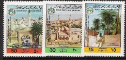 LIBYA 1986 ARAB ARABIAN TOWN ORGANIZATION TOURISM MOSQUES MOSQUE ISLAM OLD VIEWS MNH - Libya