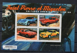 SAINT PIERRE ET MIQUELON - B/F - M/S - VOITURES AMERICAINES - AMERICAN CARS - 2020 - - Blocchi & Foglietti