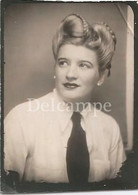 Pin Up Pretty Blonde WOMAN With Banana Hair Style In Nice Portrait - Little Photo Snapshot 5x3cm 1940' - Pin-ups