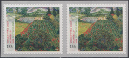 !a! GERMANY 2020 Mi. 3519 MNH Horiz.PAIR -coils- (self-adhesive / B) - Vincent Van Gogh: Poppy Field - Unused Stamps