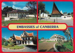 Canberra Australia, India Papua New Guinea Thailand And Greece Embassies In Capital Of Australia C1990s Vintage Postcard - Canberra (ACT)