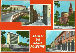 9163 " SALUTI DA BADIA POLESINE " 5 VEDUTE  - CARTOLINA POSTALE  ORIGINALE SPEDITA 1970 - Souvenir De...