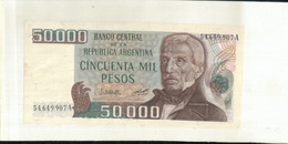 Billet Banque ARGENTINE  50.000 Pesos 1979  TTB+  Sept 2020  Clas Noir 18 - Bolivië