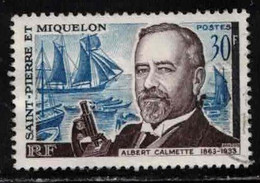 ST PIERRE & MIQUELON Scott # 366 Used 2 - Albert Calmette, Bacteriologist - Gebruikt