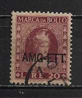 TRIESTE - ZONE A (AMG FTT) MARCA DA BOLLO 20 LIRE REVENUE STAMP USED - Steuermarken