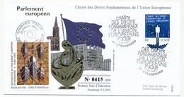 FRANCE - Env FDC 0,50E Charte Des Droits Fondamentaux De L'Union Européenne - 8/5/2003 - Strasbourg - 2000-2009