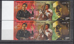 INDIA, 2014,  FIRST DAY CANCELLED,  Jagjit Singh, Singer, Ghazal, Music, Setenant, Block Of 4 - Oblitérés