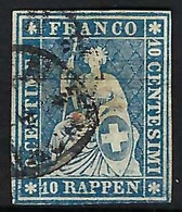 SUISSE Ca.1860: Le ZNr. 23G,  Obl. CAD - Gebraucht