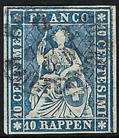 SUISSE 1859: Le ZNr. 23G,  Obl. CAD Winterthur Du 11.X.59 - Gebraucht