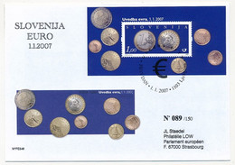 SLOVENIE - Enveloppe L'EURO... 1/1/2007 - Albanie