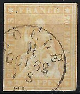 SUISSE 1862: Le ZNr. 25G,  Superbe Obl. CAD Locle Du 11.X.62, Forte Cote - Gebraucht