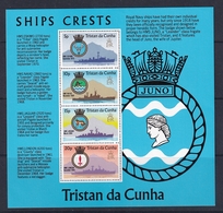 Tristan Da Cunha: 1977   Ships' Crests   M/S    MNH - Tristan Da Cunha