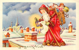 Santa Claus * Père Noël * CPA Illustrateur Gougeon * Joyeux Noel * Jeux Jouets - Santa Claus