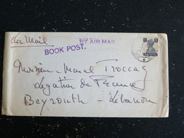 LETTRE INDE AVEC YT INDE ANGLAISE 172 ROI GEORGE VI POUR BEYROUTH LIBAN LEBANON - Autres & Non Classés