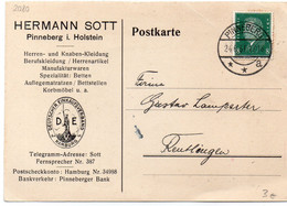 DC3443 - Holstein-Pinneberg Hermann Sott Kleidung F. Herren U. Knaben Reklame Drucksache - Pinneberg