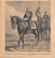 Lo Czar Ferdinando Di Bulgaria. Comandante Supremo Della Quadruplice Alleanza. Stampa 1912 - Estampes & Gravures