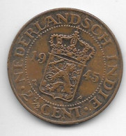 *netherlands East India 2,5 Cents 1945p Km 316   Xf+ - Indes Neerlandesas