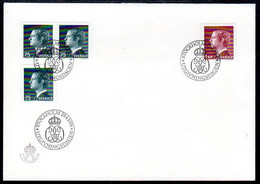 SWEDEN 1974 Carl XVI Definitive 75 Ö,  1 Kr  FDC.  Michel 850, 851yA - FDC