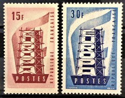 FRANCE 1956 - MNH - YT 1076, 1077 - 15F 30F - Unused Stamps