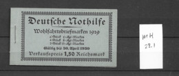 1929 MNH Germany Booklet MH 28.1 Postfris** - Libretti