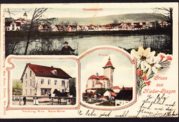1905 Gelaufene AK, Gruss Aus Nieder-Gösgen, 3 Bildrig. Rückseitig Marke Fleckig - Sonstige & Ohne Zuordnung