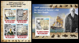 SIERRA LEONE 2020 - Darwin, HMS Beagle, M/S + S/S Official Issue [SRL200408] - Natura
