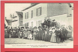 BURCY 1909 LA MAIRIE NOCES DE DIAMANT DES EPOUX AUDAS CLAUDE CARTE EN TRES BON ETAT - Altri Comuni