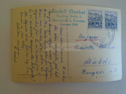 D173604 Tharandt Bei Dresden  Cancel  On Postcard  -Rudolf Goebel  Esperanto Correspondence  1961  -clock New Year - Tharandt