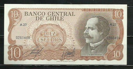 CHILE - BILLETE DE 10 ESCUDOS SIN CIRCULAR - Chile