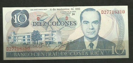 COSTA RICA - BILLETE DE 10 COLONES SIN CIRCULAR - Costa Rica