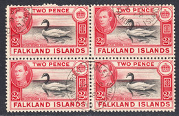 Falkland Islands 1938-50 Cancelled, Block, Sc# ,SG 150 - Falklandeilanden