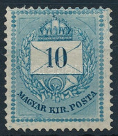 * 1881 10kr 13-as Fogazással Luxus állapotban, Hátoldalon Senf, Richter Garancia Bélyegzések (22.000+) - Otros & Sin Clasificación