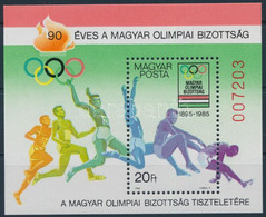 ** 1985 90 éves A Magyar Olimpiai Bizottság Ajándék Blokk (26.000) / Mi Block 175 Present Of The Post - Otros & Sin Clasificación