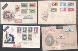 1949-1957 Tartalmas FDC Gyűjtemény, Közte Sok Ajánlott és Légi Küldemény, Javarészt Olaszországba Küldve - Otros & Sin Clasificación