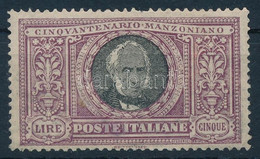 * Olaszország 1923 Mi 193 Manzoni (**Mi EUR 1.200.-) (foghiba / Perf. Fault) - Otros & Sin Clasificación