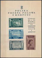 (*) Olaszország Lengyel Légió 1946 Sassone Blokk 1 (EUR 150.-) (törés, Kis Hiba / Folded, Minor Fault) - Otros & Sin Clasificación