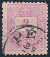 O 1874 Színesszámú Krajcáros 2kr, 11,5-ös Fogazással, Durva Gyöngyjavításal (ex Lovász) - Otros & Sin Clasificación