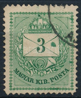 O 1874 Színesszámú Krajcáros 3kr, Durva Gyöngyjavítással, Nagy Foltokkal (ex Lovász) - Otros & Sin Clasificación