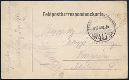 1917 Tábori Posta Levelezőlap "M.kir. 41. Honv. Nehéz Tüzérezred" + "TP 415" - Otros & Sin Clasificación