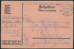 1917 Tábori Posta Levelezőlap "K.u.k. Feldspital Nr. 1507" + "FP 375 A" - Otros & Sin Clasificación