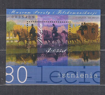 POLAND 2001 - 80 YEARS Of THE POST OFFICE And TELECOMMUNICATIONS MUSEUM MS MNH - Blokken & Velletjes