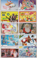 LOT 2/4 -  10 Télécartes JAPON - NOEL - CHRISTMAS JAPAN Phonecards - WEIHNACHTEN Telefonkarten - Christmas