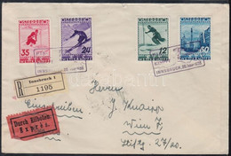 1936 FIS Sor Elsőnapi Alkalmi Bélyegzéssel Expressz Ajánlott Levélen / Registered Express FDC - Otros & Sin Clasificación