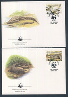 1984 WWF: Nílusi Krokodil Sor Mi 517-520 4 Db FDC-n - Otros & Sin Clasificación