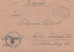 DR Brief Feldpost 2.WK Bahnpost Zeitz - Altenburg Z.2339 20.1.1944 - Brieven En Documenten